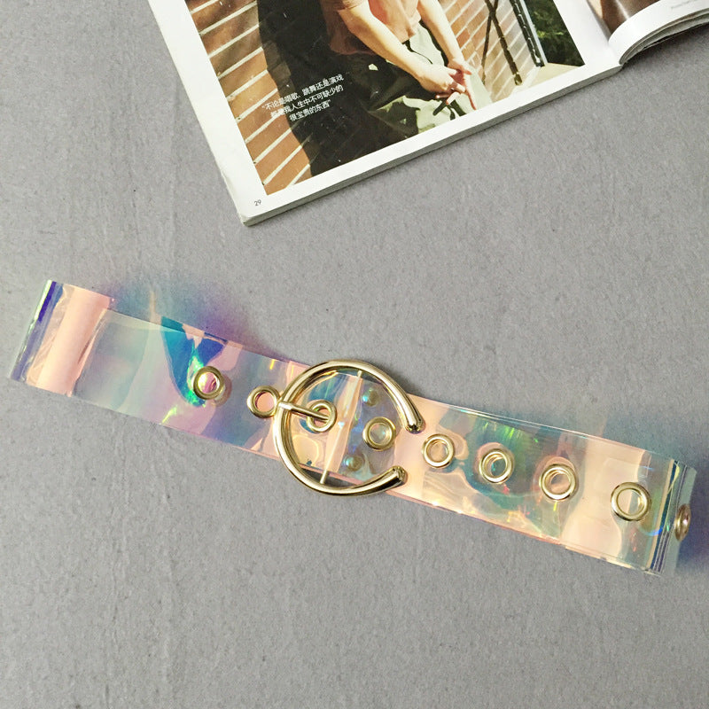 Wide Transparent PVC Designer Clear Corset Belt