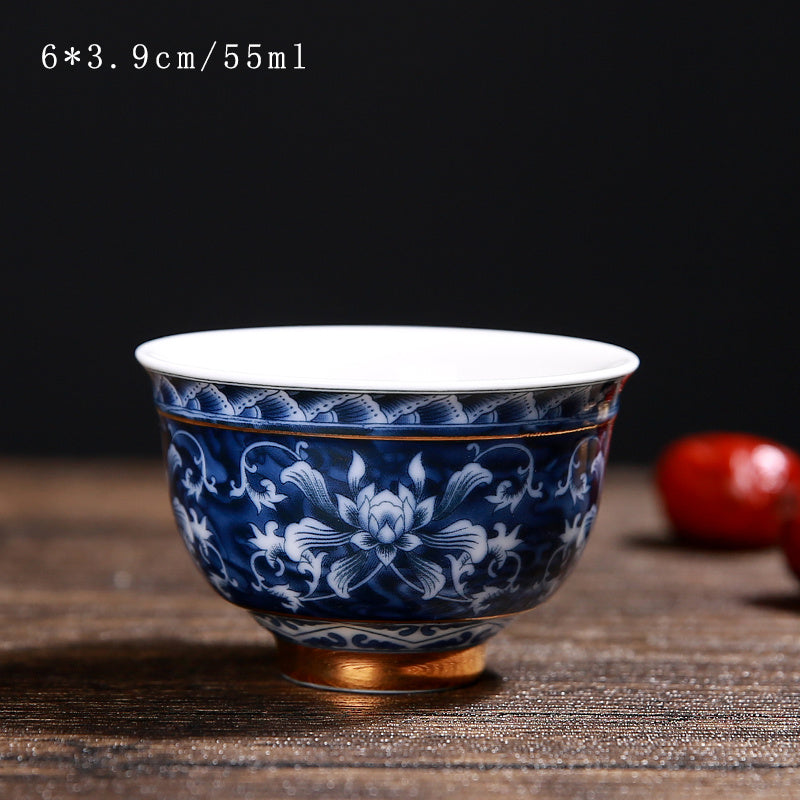 Vintage Korean Ceramic Tea Set & Cup Coaster