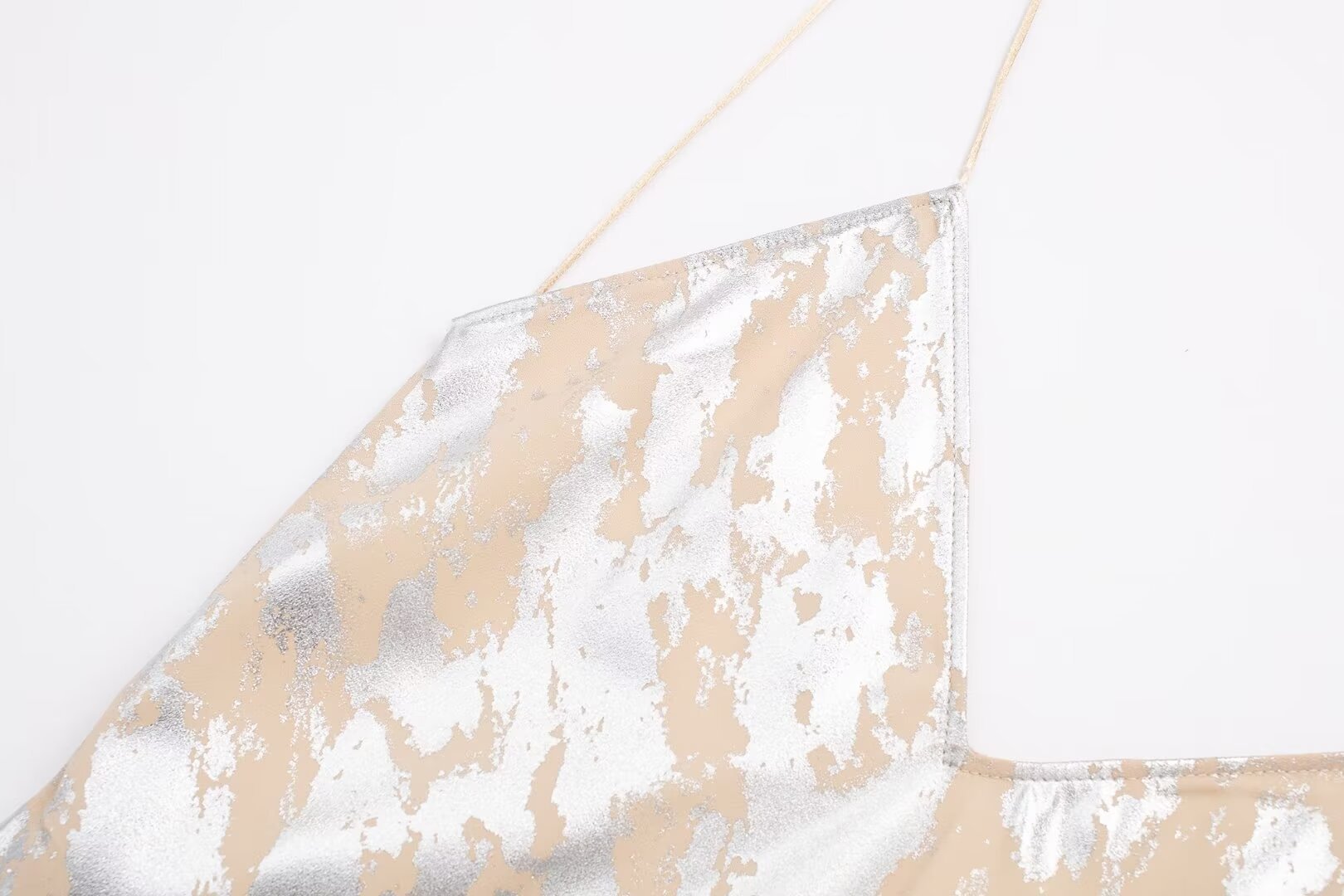 Dazzling Metal Foil Printed Underwear Dres