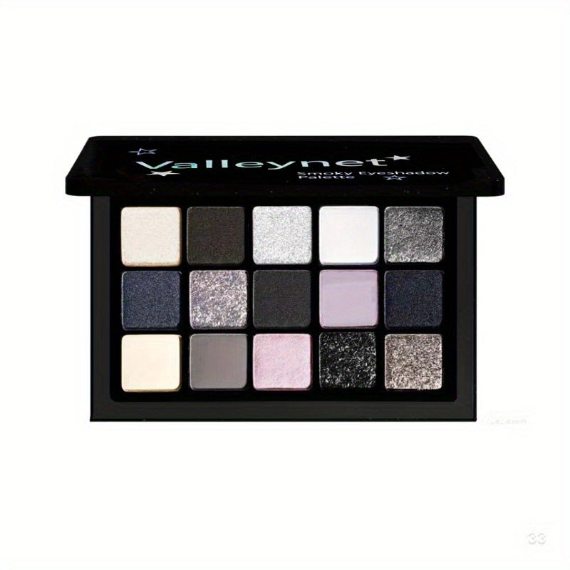 Smoked 15 Color Matte Pearlescent Eye Shadow Plate