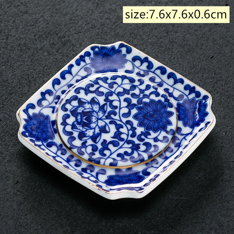 Vintage Korean Ceramic Tea Set & Cup Coaster