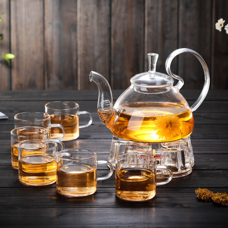Tea Making Flower Pot  Set with Glasses