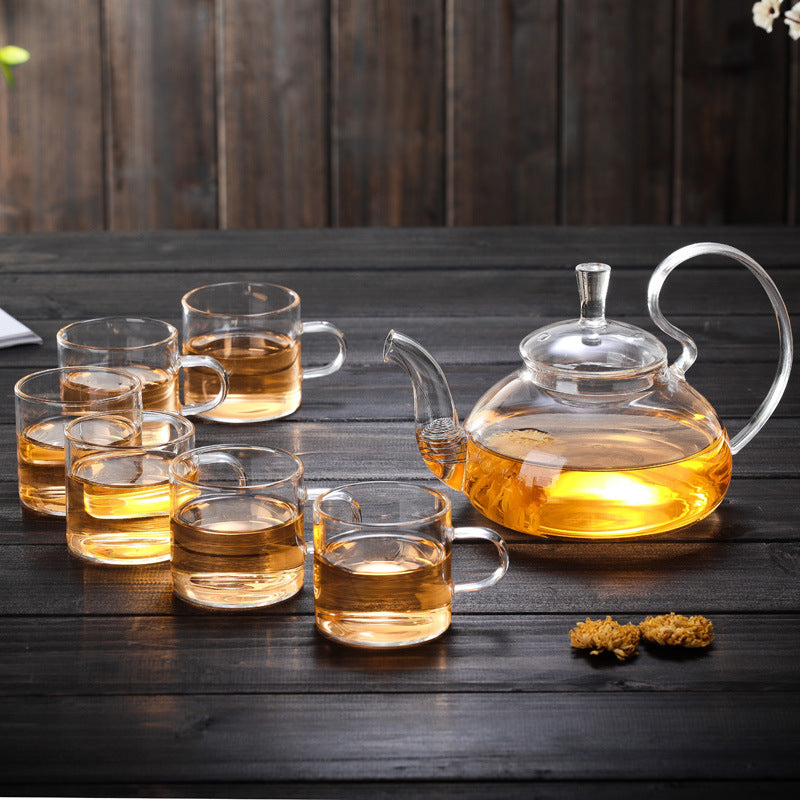 Tea Making Flower Pot  Set with Glasses