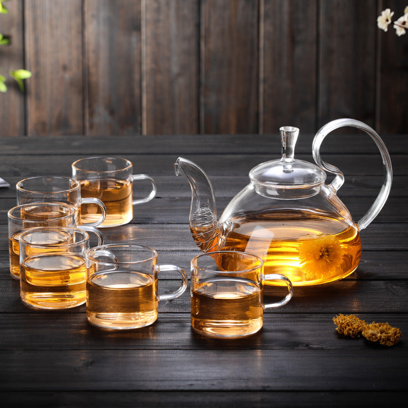Tea Making Flower Pot  Set with Glasses