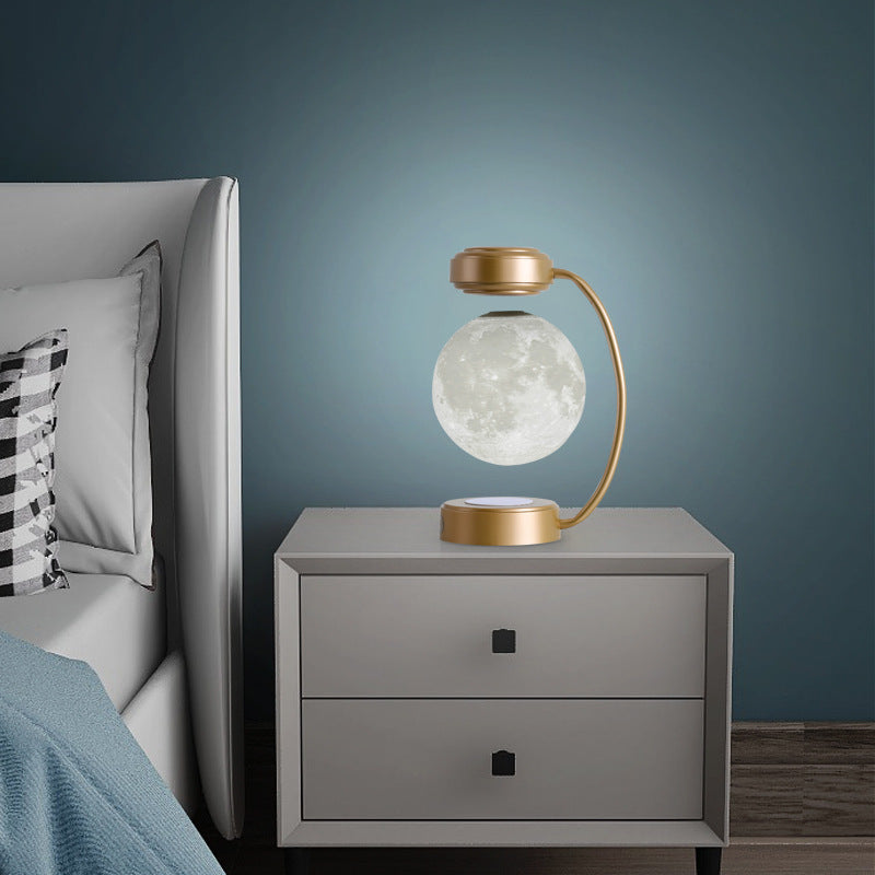 3D LED Moon Night Light Rotating Floating Ball Lamp