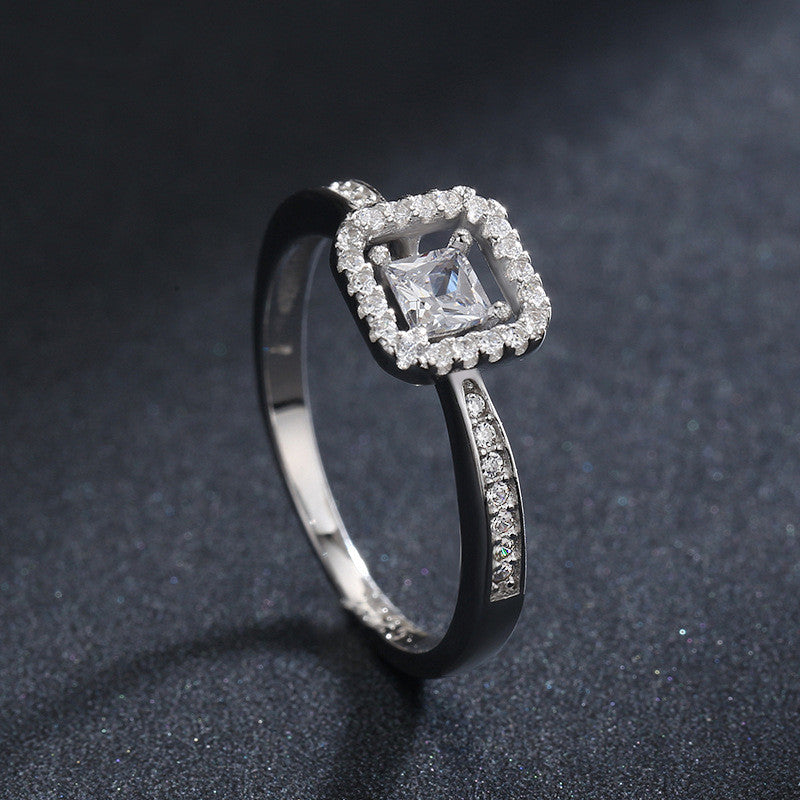 Sterling Silver Square  Ring