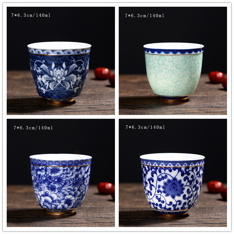 Vintage Korean Ceramic Tea Set & Cup Coaster