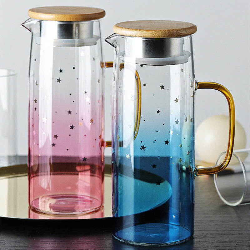 Japanese Pyrex Bamboo Top Infuser Tea Bottle