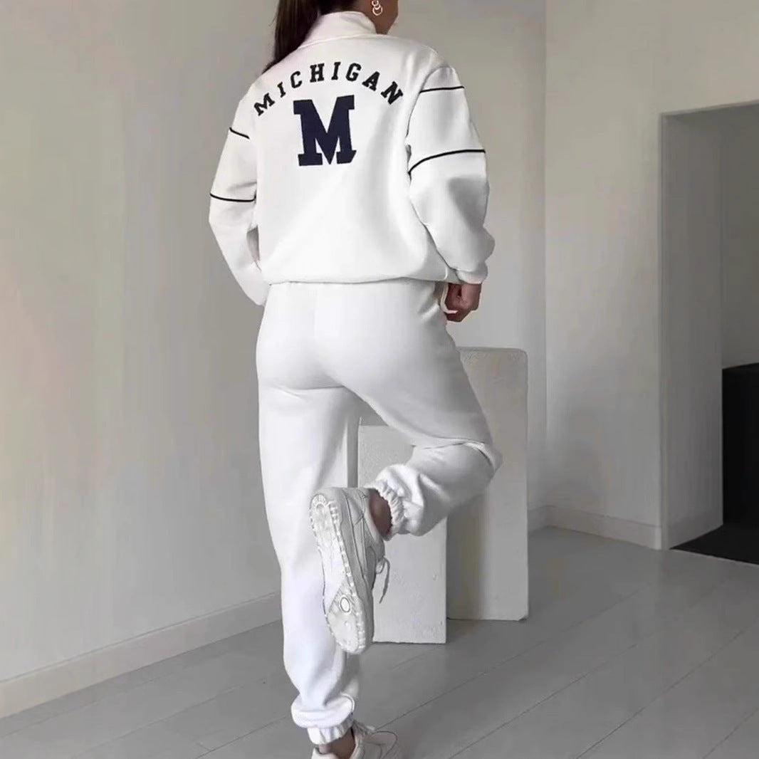 Sweatsuit Sets- 2 Piece Outfits with  Lounge Hoodless Pullover Sweatshirt and  Baggy Fashion Sweatpants with Pockets