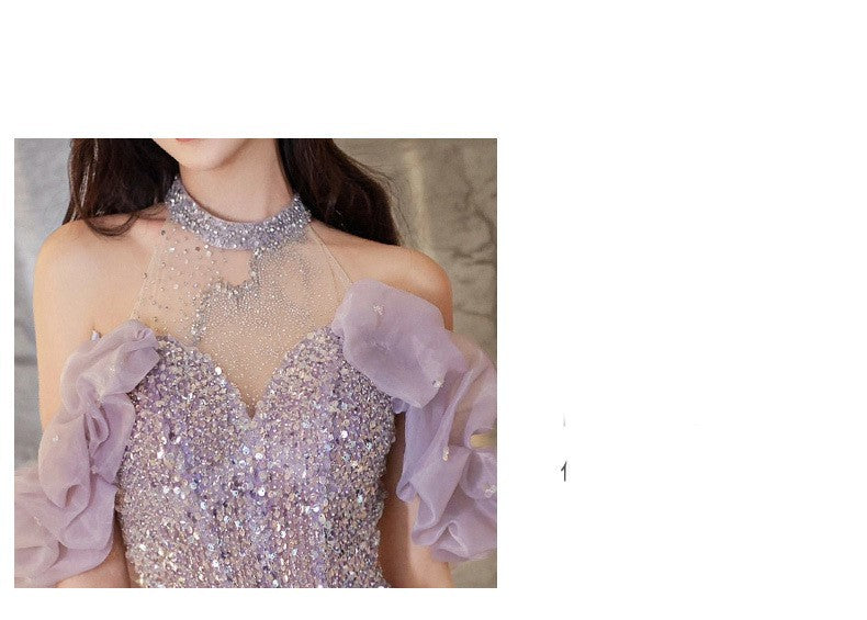 Violate Love French Style Evening Halter Gown