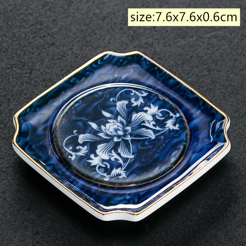 Vintage Korean Ceramic Tea Set & Cup Coaster