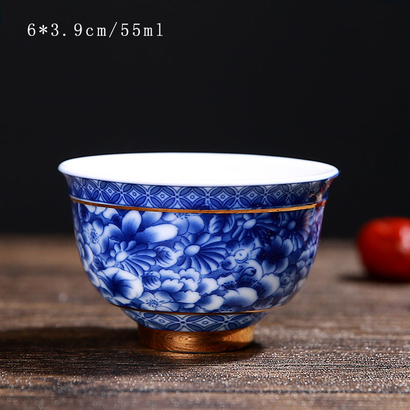 Vintage Korean Ceramic Tea Set & Cup Coaster
