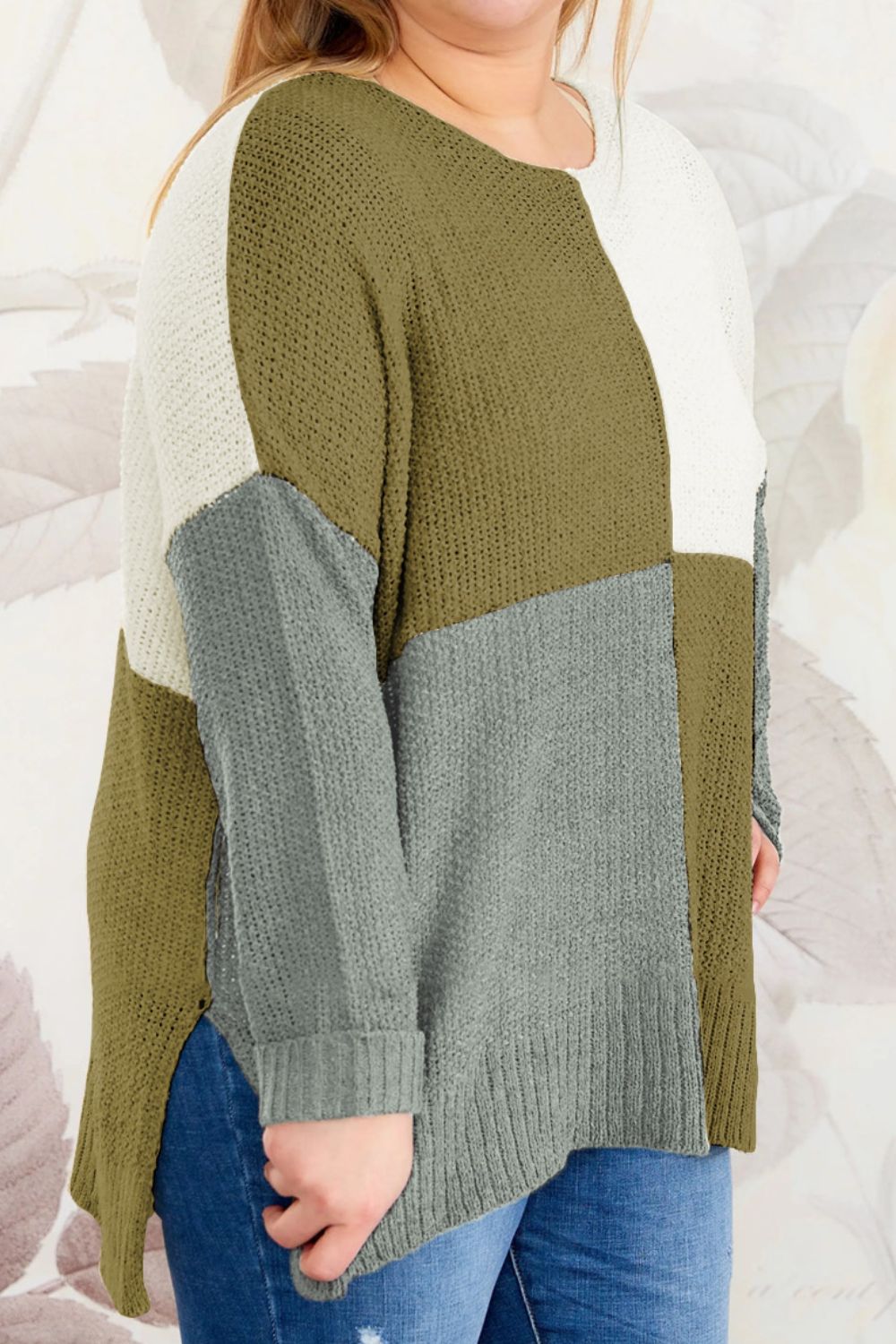 Always Ahead Color Block Knit Sweater