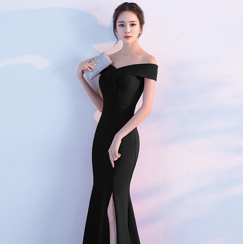 Luxurious Fit Off- Shoulder Fishtail Dress