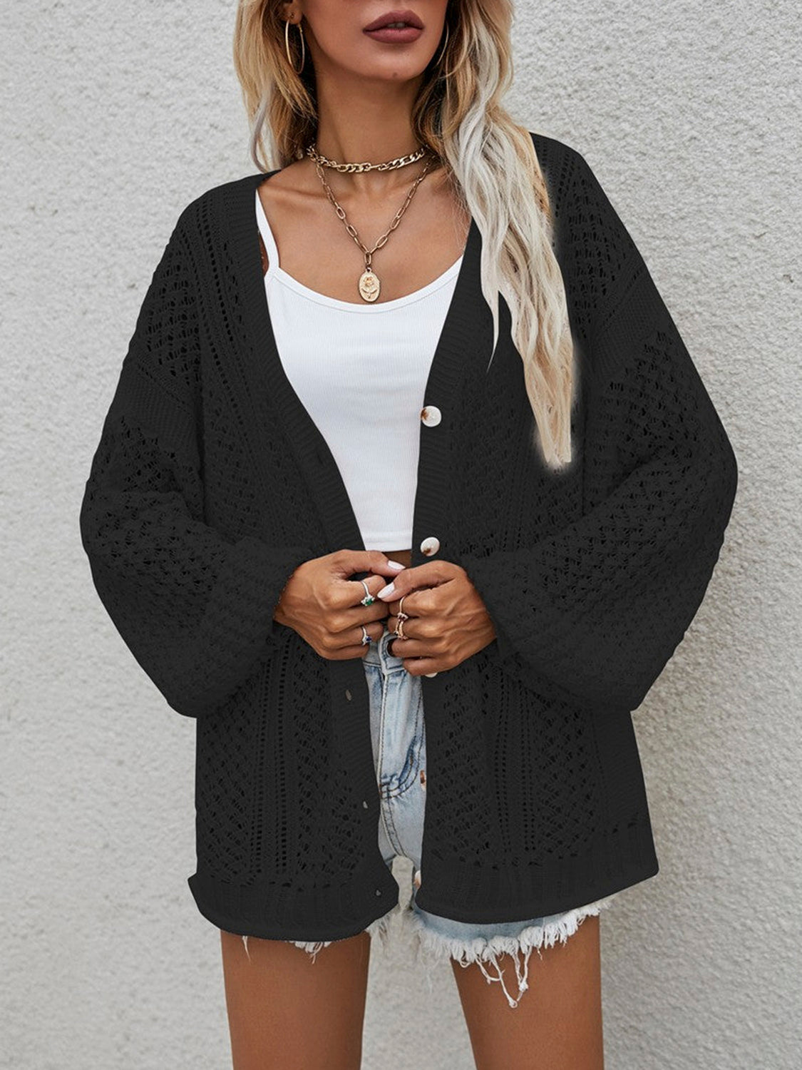 Let Me Love You Openwork Cardigan