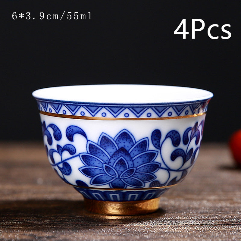 Vintage Korean Ceramic Tea Set & Cup Coaster