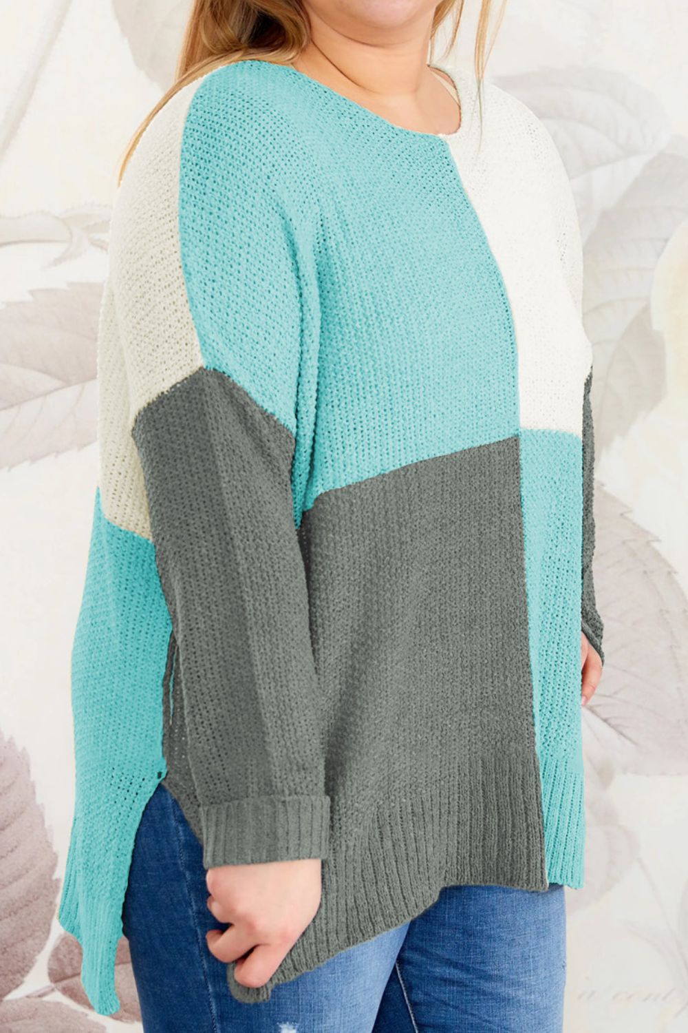 Always Ahead Color Block Knit Sweater