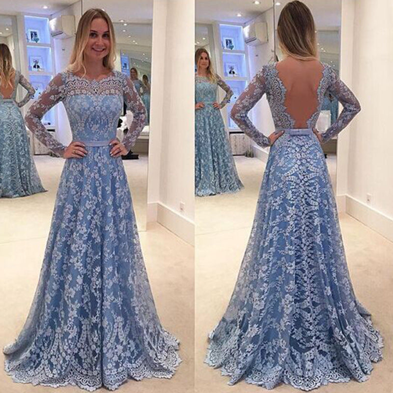 Lace  Lilac Blue Dress