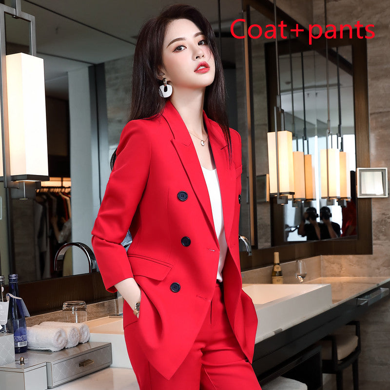 Boss Lady Buttoned Two Piece Fashion Suit