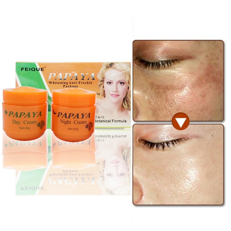 Brighten Papaya Pieces 2-Piece Day & Night Cream Set