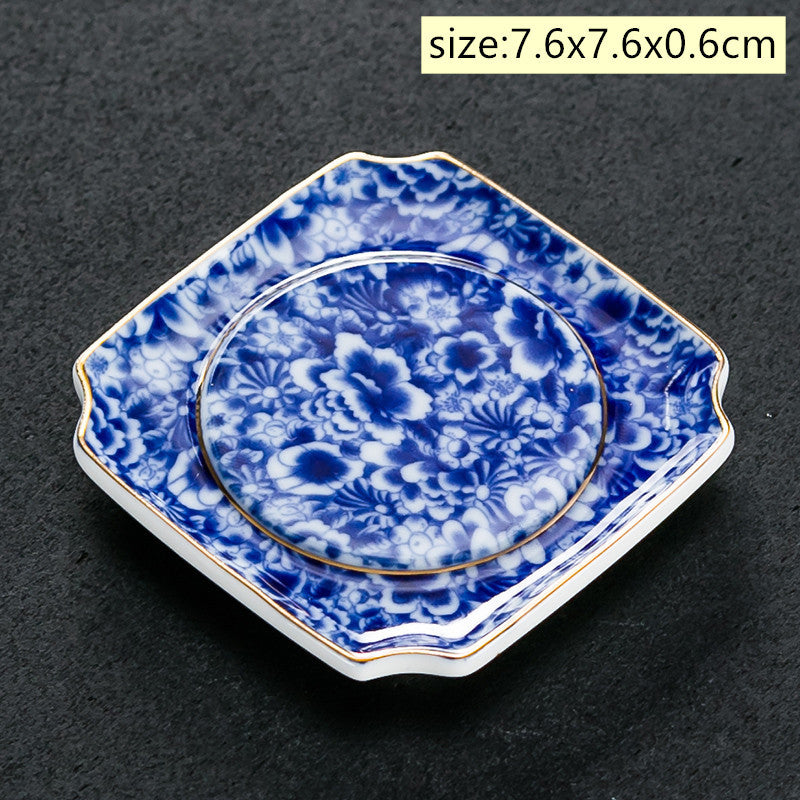 Vintage Korean Ceramic Tea Set & Cup Coaster