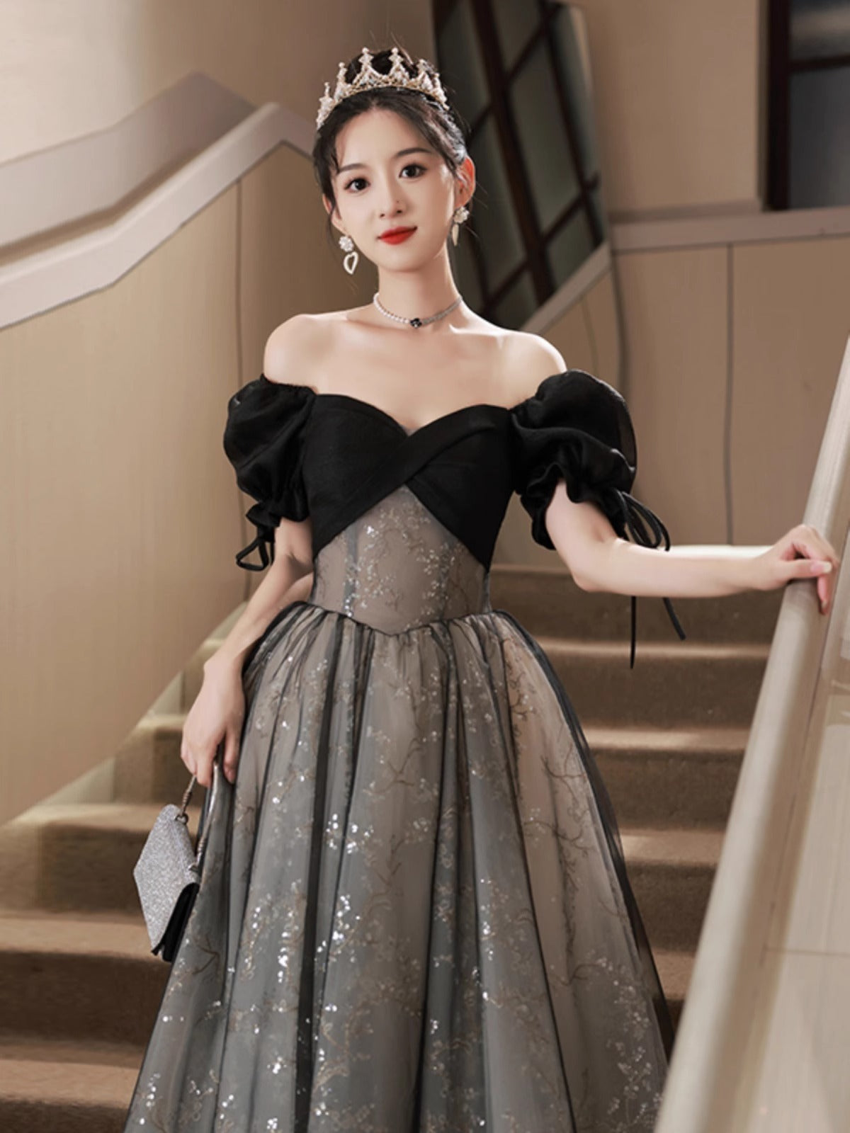 Princess  Off-shoulder Evening Dress