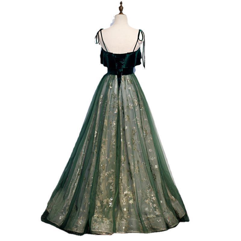 Fantasy Emerald Sling Long Banquet Dress