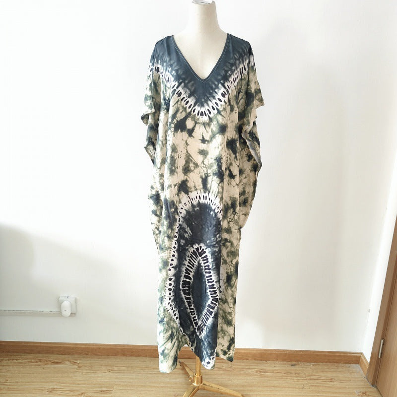 Seaside Vacation Printed Beach Robe Bikini Cover-up – Sea Blue Mall