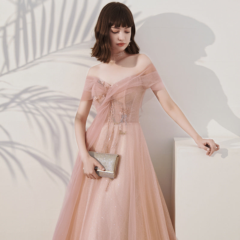 Gauze Alure One Shoulder Dress