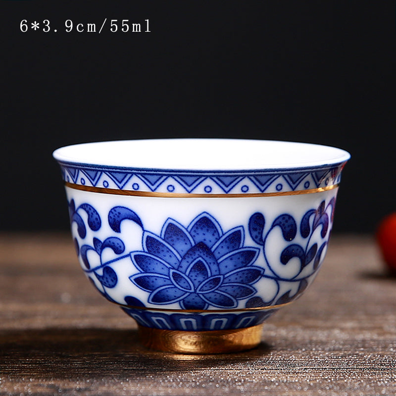 Vintage Korean Ceramic Tea Set & Cup Coaster