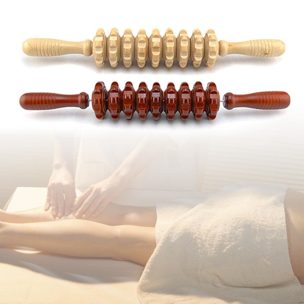 Full Body Muscle Massager Wooden Roller Stick