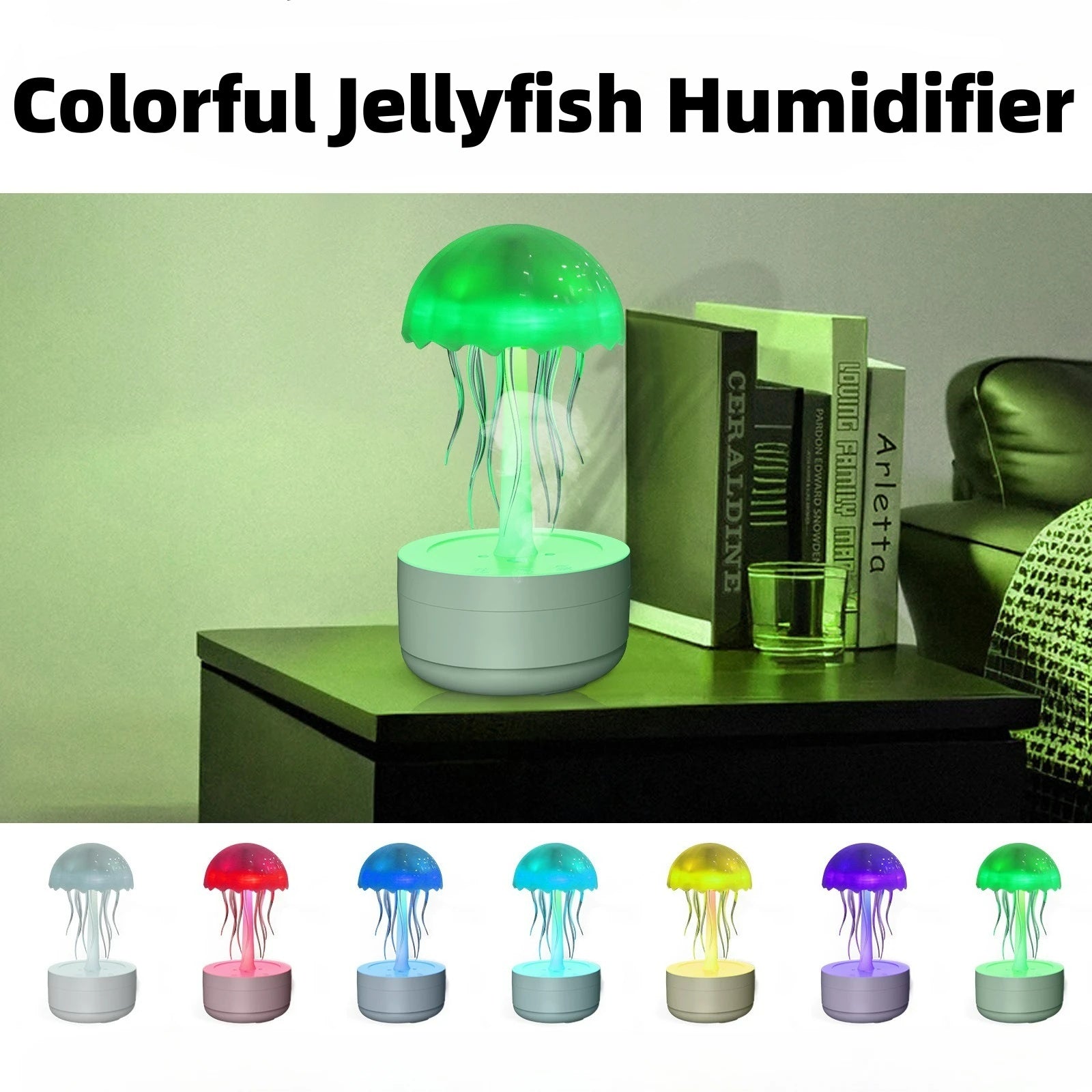 Colorful Jellyfish Humidifier Aromatherapy Fragrance Diffuser & Night Light