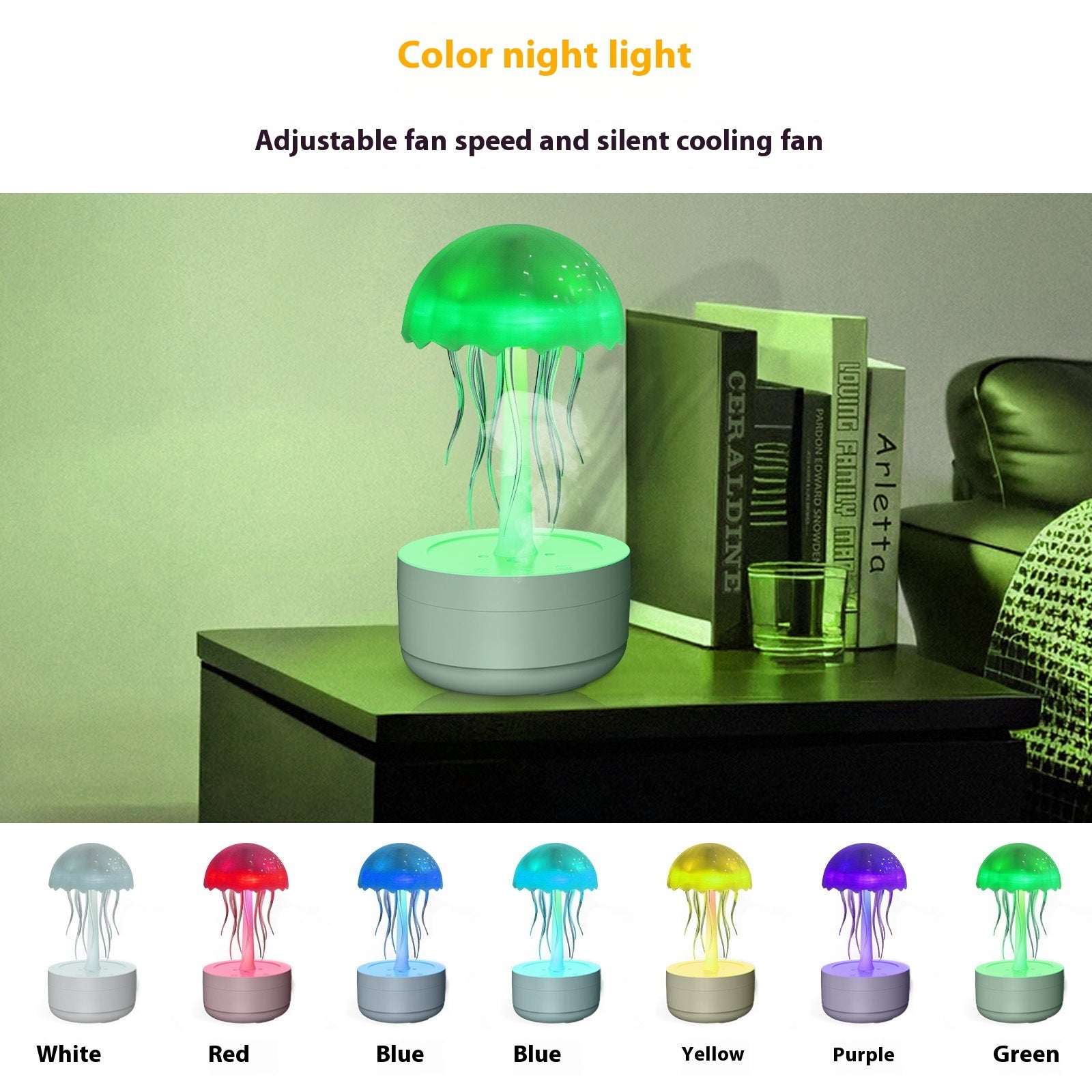 Colorful Jellyfish Humidifier Aromatherapy Fragrance Diffuser & Night Light