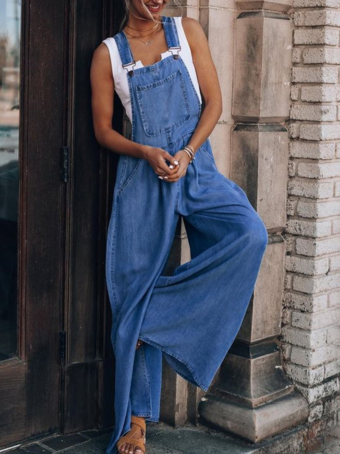 Wide Leg Treny Denim Bobcut Lounge Pants