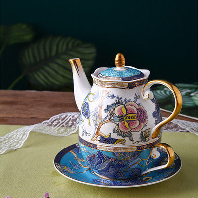 Chinese Ceramic Teapot Cup Suacer Set 