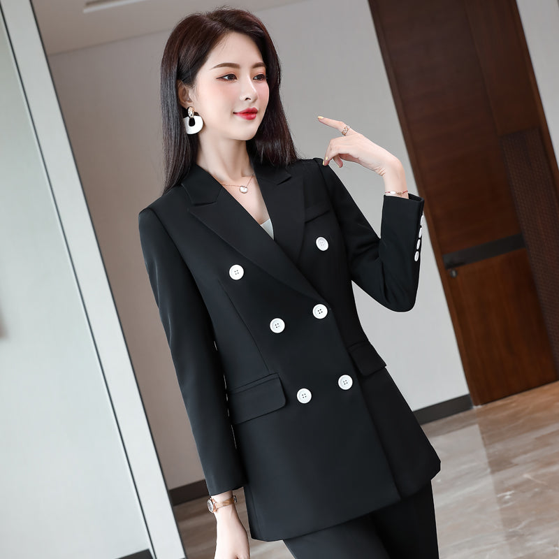 Boss Lady Buttoned Two Piece Fashion Suit
