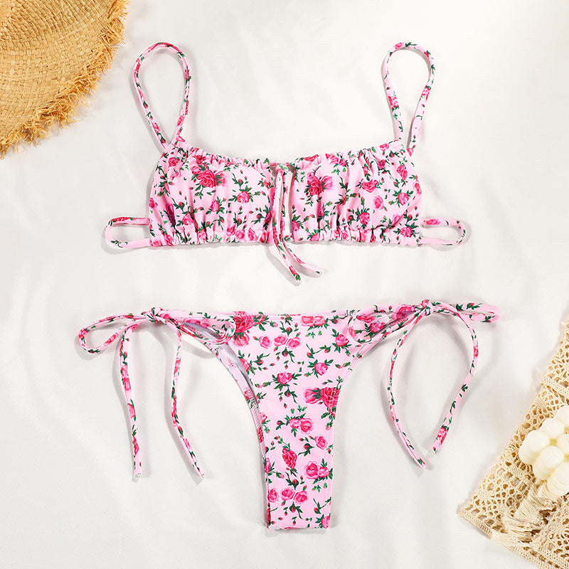 Swimwear with Printed Strap Bikini