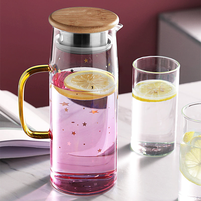 Japanese Pyrex Bamboo Top Infuser Tea Bottle