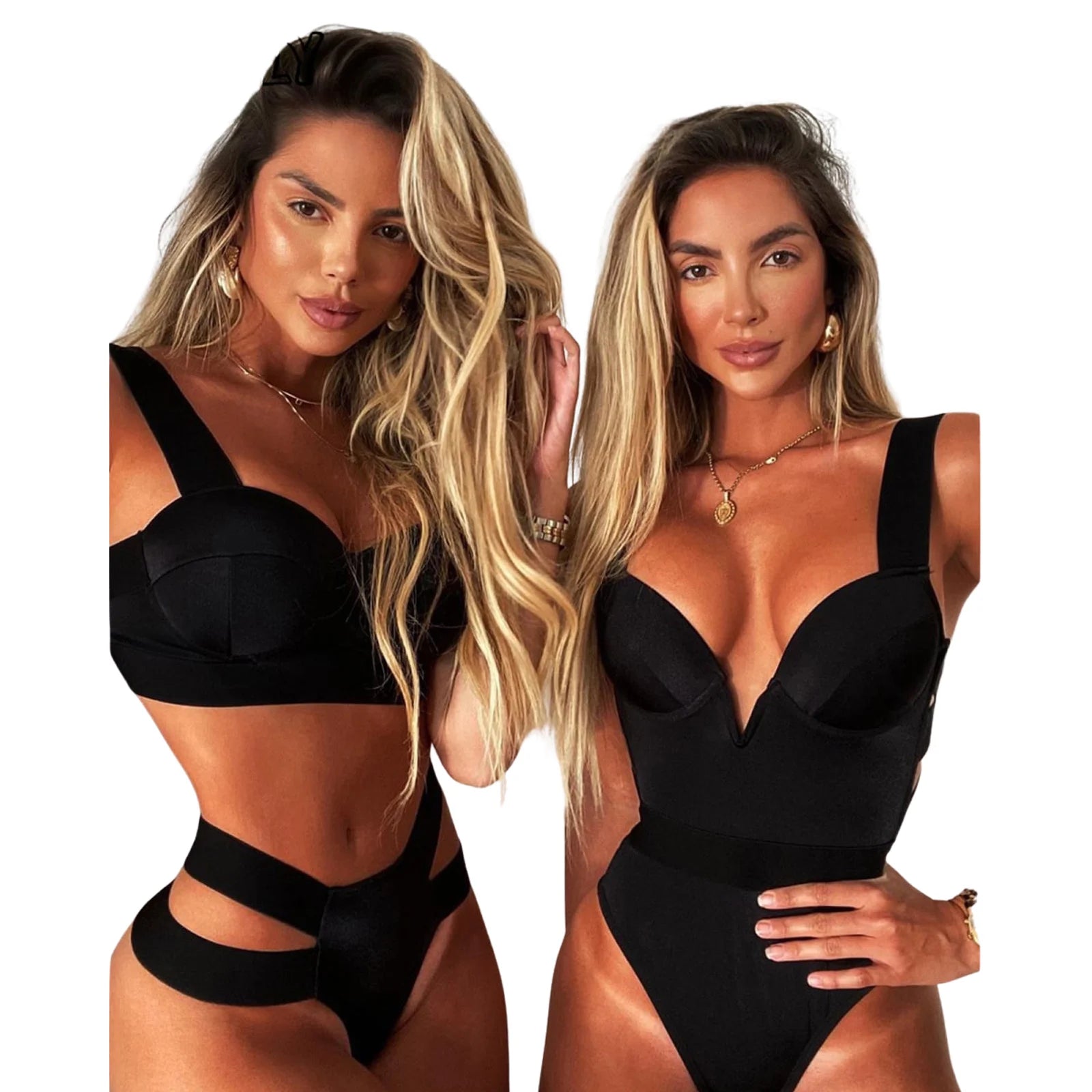 New Sexy Bikini Sets Black Push up Swimsuit Women Swimwear Splicing Bathing Suit Holiday Beach Swimming Suit