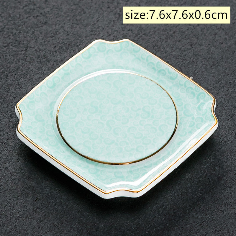 Vintage Korean Ceramic Tea Set & Cup Coaster