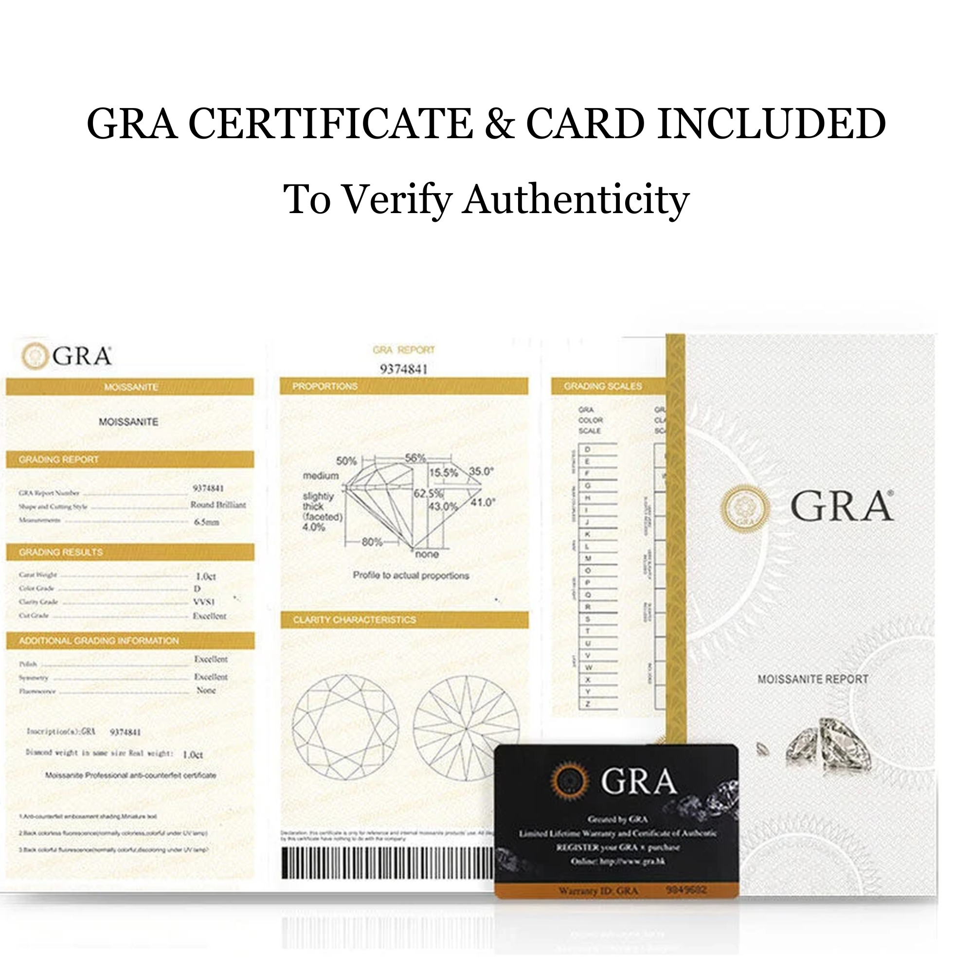 GRA Certified Flawless 1 Carat Moissanite Diamond 925 Sterling Sliver Ring with Inlaid Leaf Accents.