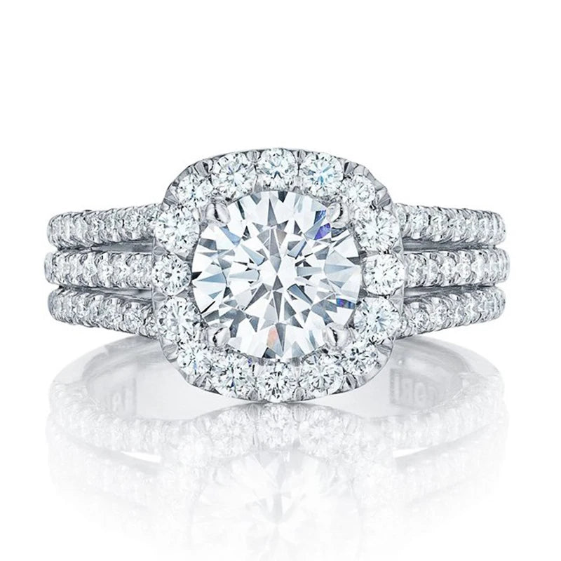 Brilliant CZ Luxury Cocktail Engagement Ring
