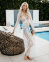 Sea Blue Mall Lace Crochet Bikini Lady Cover Up Kimono Cardigan  SeaBlueMall.com