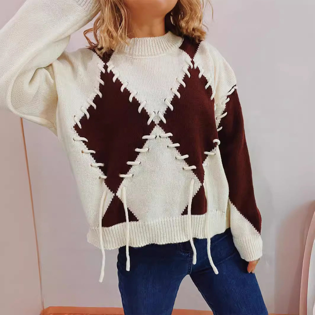 UNIQUE STYLE Knitted Pullover Sweater