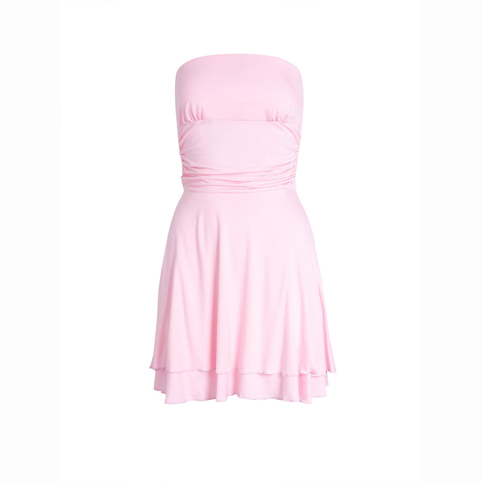 Candy Pleated  Tight  Elastic  Short Dresses with Tube-Top