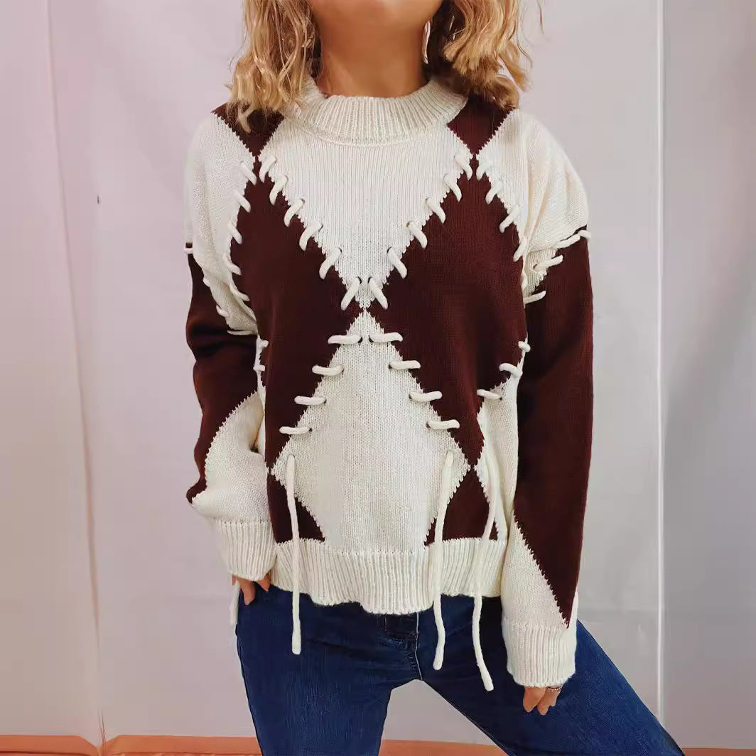 UNIQUE STYLE Knitted Pullover Sweater