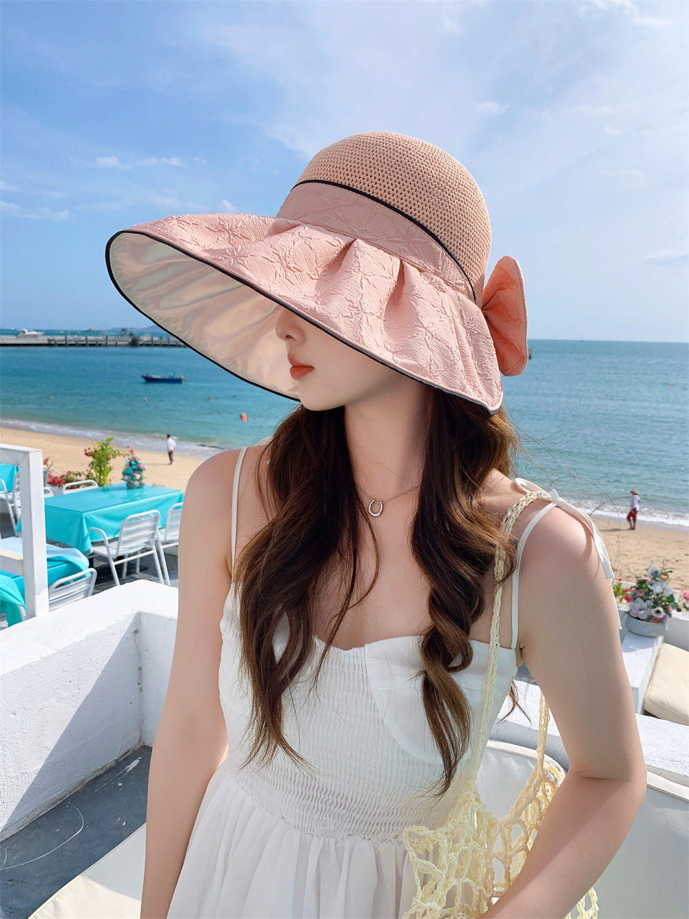 Wide Brim Fasten String Panama Hat