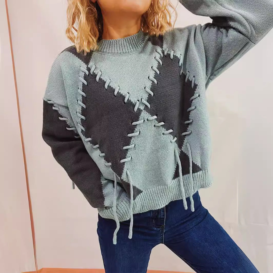 UNIQUE STYLE Knitted Pullover Sweater