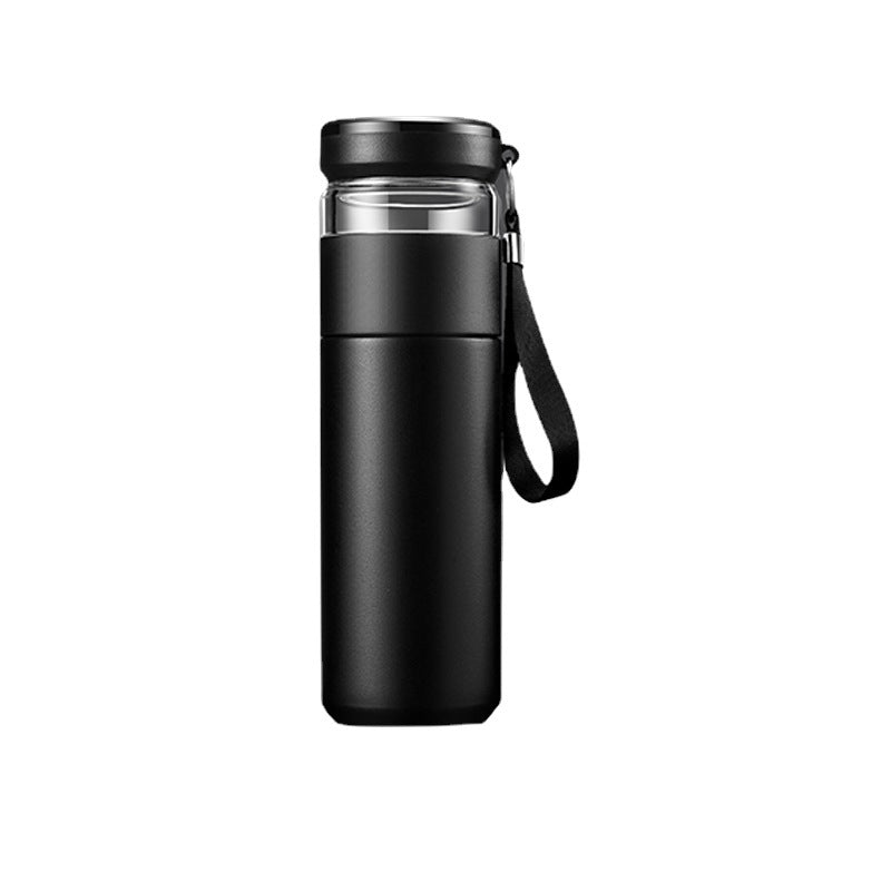 Portable Stainless Steel Tumbler with Filter Smart Insulation Tea Cup