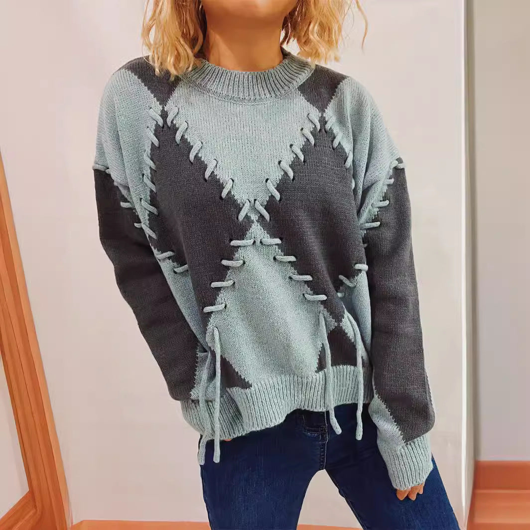 UNIQUE STYLE Knitted Pullover Sweater